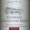 S&Uuml;DTIROLER BLAUBURGUNDER MAZZON 2004